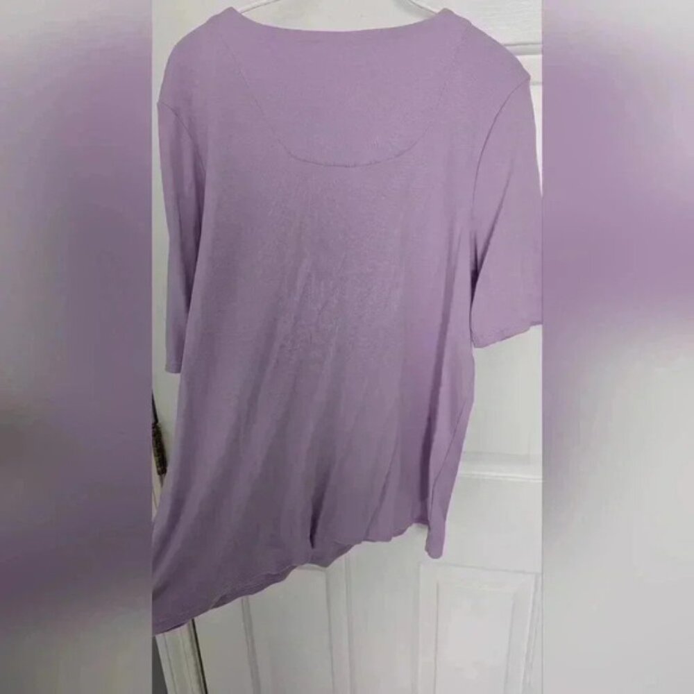 Croft & Barrow® Elbow-Sleeve Splitneck Women's Top Size Large (EUC) - Picture 9 of 9